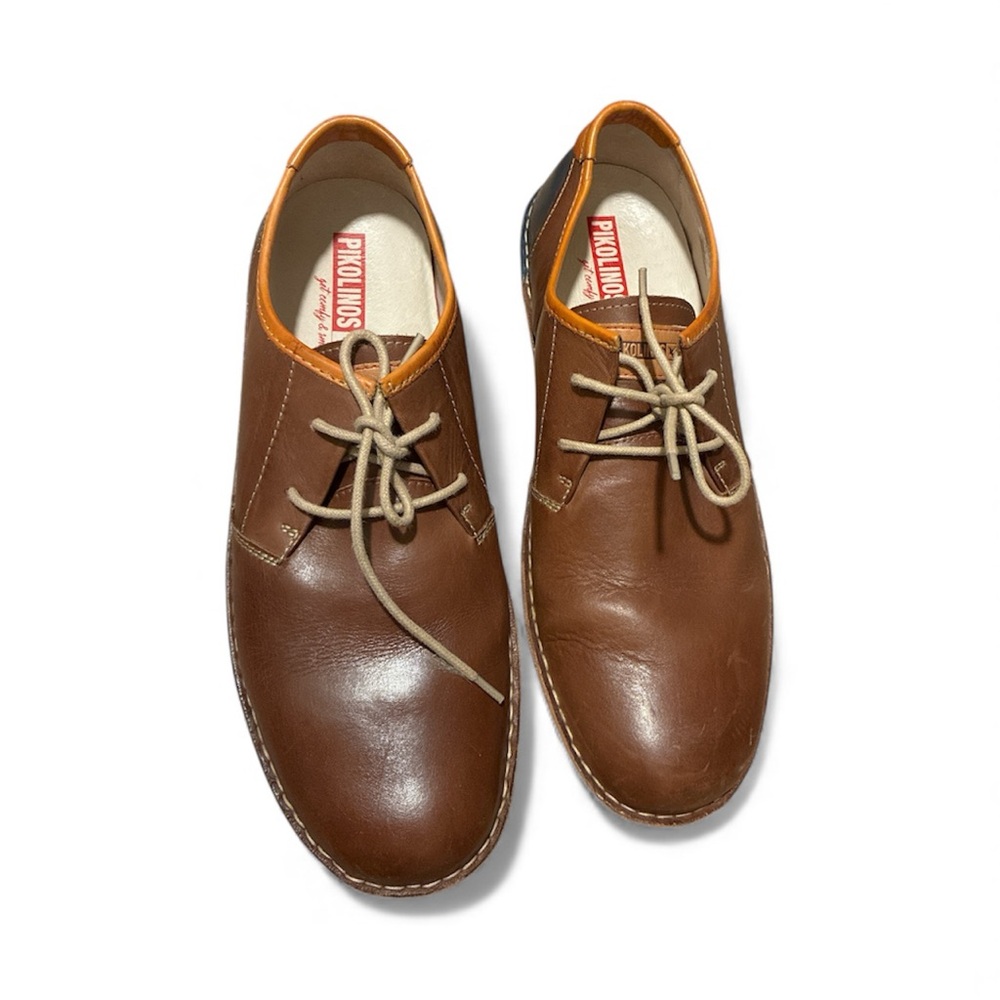 PIKOLINOS Men's Tan Leather Oxfords - Picture 2 of 6